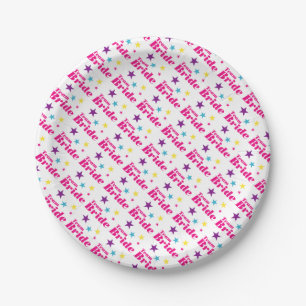 Bride team paper plates