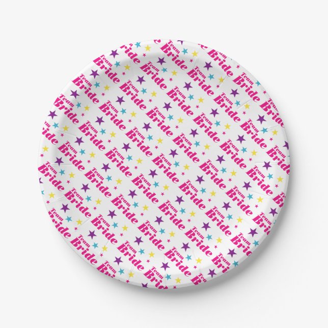 Bride team paper plates (Front)
