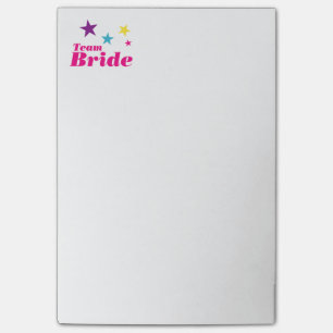 Bride team post-it notes