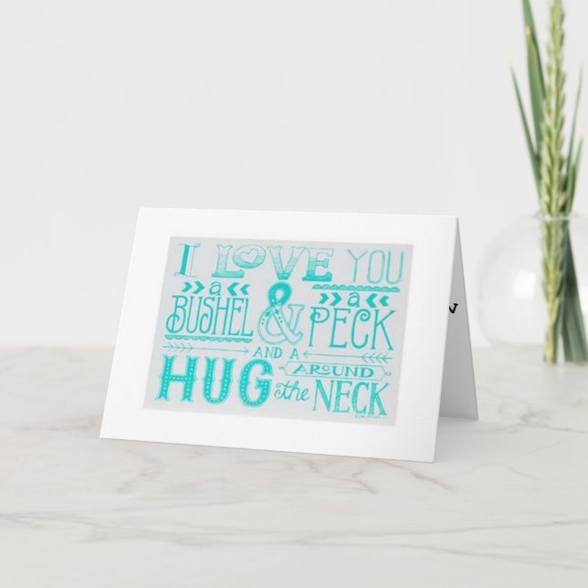 BRIDE TELLS GROOM "I LOVE YOU" IN A CUTE POEM CARD (Front)