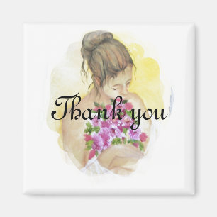 BRIDE thank you wedding favor Magnet