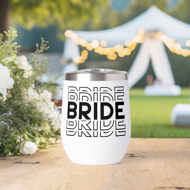 Bride  thermal wine tumbler (Wedding (Rotated))