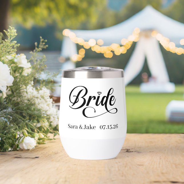 Bride Thermal Wine Tumbler (Wedding (Rotated))