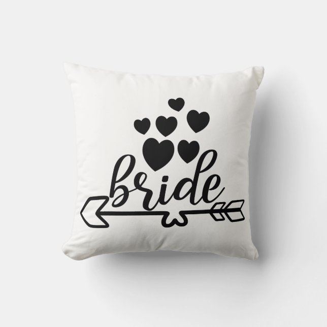 Bride Throw Pillow (Front)