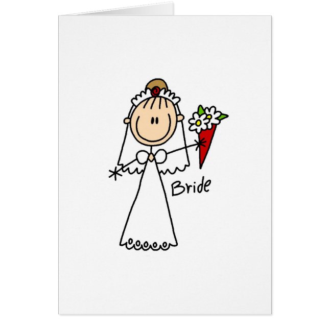 Bride Throwing The Bouquet Card (Front)