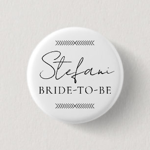 Bride-To-Be Bachelorette Hen Party Badge Button