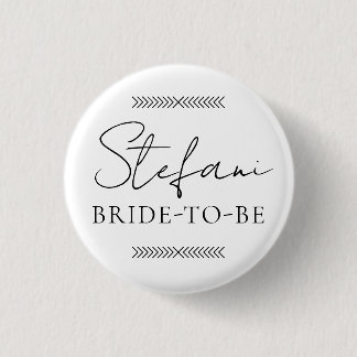 Bride-To-Be Bachelorette Hen Party Badge Button