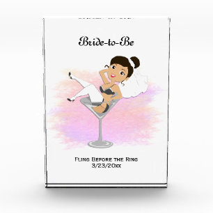 Bride to Be Bachelorette Night Acrylic Award
