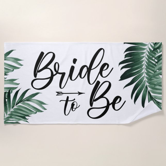 bride to be, bachelorette, personalized beach  beach towel (Front)
