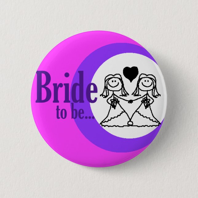 Bride to be badge pinback button (Front)