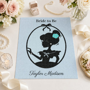Bride to be Beautiful blue Jigsaw Puzzle