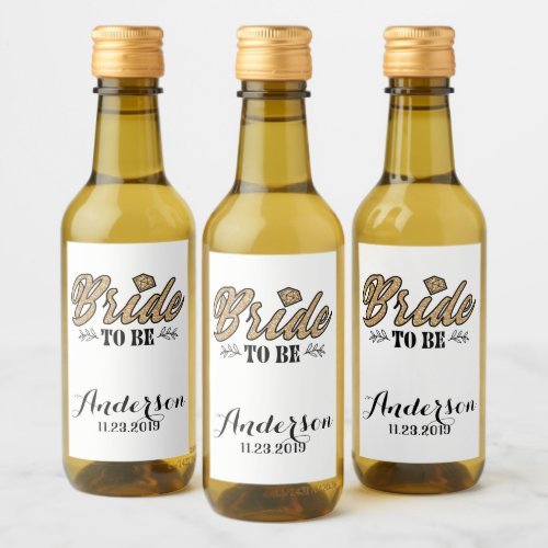 Bride To Be Beverage Label_ Wine Label