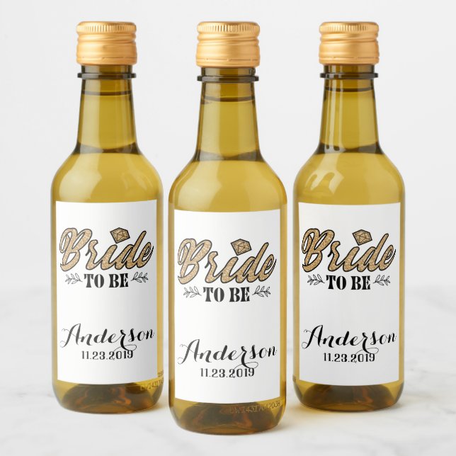 Bride To Be Beverage Label- Wine Label (Bottles)