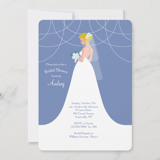 Bride to be Blonde Shower Invitation (Front)