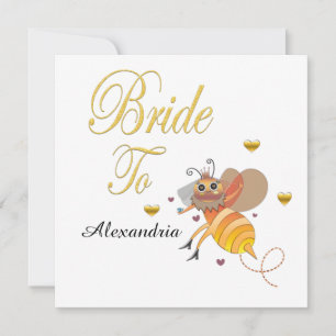 Bride To Be Bridal Personalize Flat Card