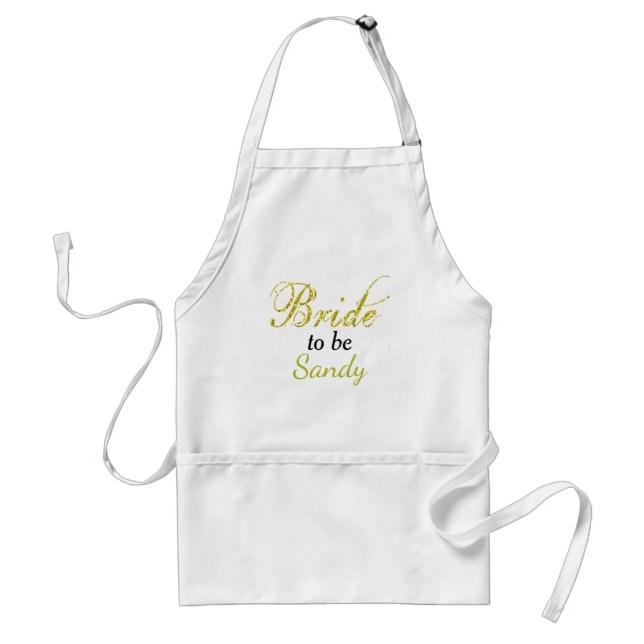 Bride to be Bridal Shower Gift Idea  Adult Apron (Front)