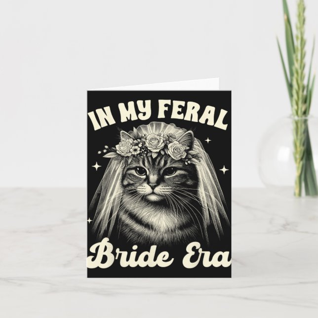 Bride To Be Cat Mom Cat Bridal Wedding In My Freal Card (Front)