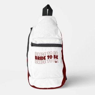 Bride-to-be Compact Burgundy White Sling Bag