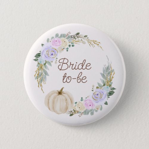 Bride_to_be Fall Pumpkin Bridal Shower Button