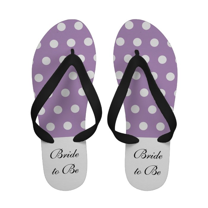 Bride to Be Flip Flops   Purple and White