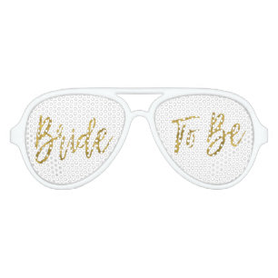 Bride To Be Gold Foil Party Sunglasses