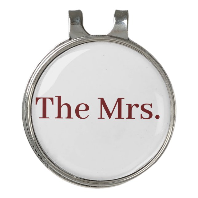 Bride to Be Golf Accessory, The Mrs. Hat Clip (Front)