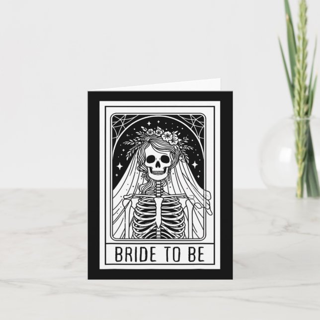 Bride To Be Gothic Skeleton Tarot Card Bachelorett (Front)