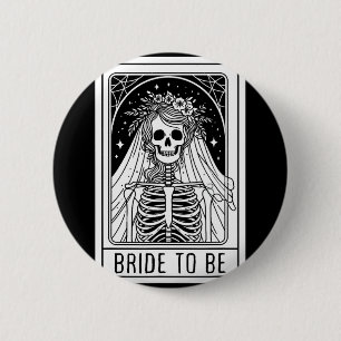 Bride To Be Gothic Skeleton Tarot Card Bachelorett Button
