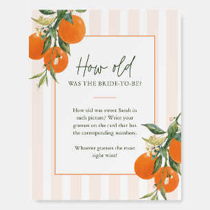 Bride-to-Be Guessing Game Bridal Shower Foam Board