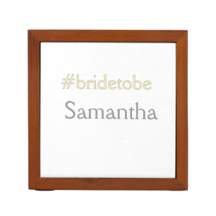 bride to be hashtag bachelorette party bridal show desk organizer