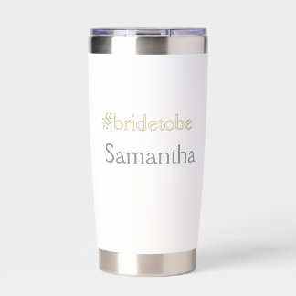 bride to be hashtag bachelorette party bridal show insulated tumbler