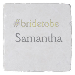 bride to be hashtag bachelorette party bridal show trivet