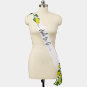 Bride to Be Lemon Custom Bride Sash (Mannequin)