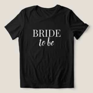 Bride to Be Minimalist Black & White Bachelorette Tri-Blend Shirt