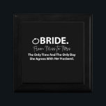 Bride To Be Modern Typography Bride Gift Box<br><div class="desc">Bride To Be Modern Typography Bride gift box designed by Nisha Prabhu. Attention all brides-to-be! Celebrate your upcoming nuptials in style with this modern typography Bride gift box. This beautifully designed box is sure to make any bride feel special and loved. Whether you're looking for a gift for yourself or...</div>