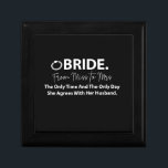 Bride To Be Modern Typography Bride Gift Box<br><div class="desc">Bride To Be Modern Typography Bride gift box designed by Nisha Prabhu. Attention all brides-to-be! Celebrate your upcoming nuptials in style with this modern typography Bride gift box. This beautifully designed box is sure to make any bride feel special and loved. Whether you're looking for a gift for yourself or...</div>