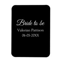 Bride to be name date black white bridal shower we