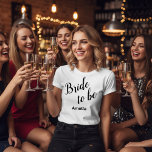Bride to Be - Nearly Married T-Shirt<br><div class="desc">Celebrate the future bride in style with this charming Bride to Be T‑shirt, designed for hen parties, bridal showers, engagement photos, and all the joyful moments leading up to the big day. This design features a clean, modern layout with a dedicated space to personalize the shirt with the bride’s name,...</div>