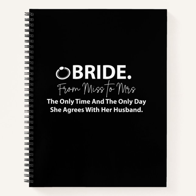 Bride To Be  Notebook (Front)