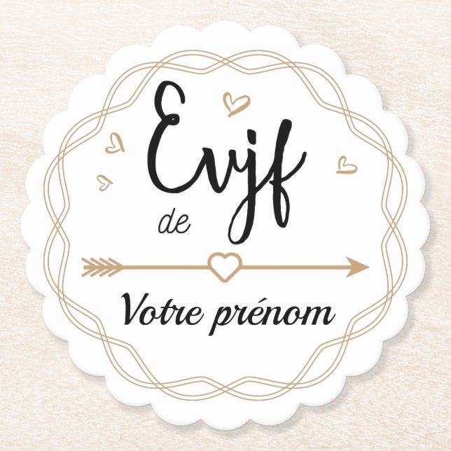 Bride-to-be party of ... paper coaster (Front)