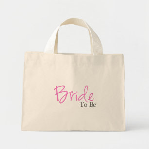 Bride To Be (Pink Script) Mini Tote Bag