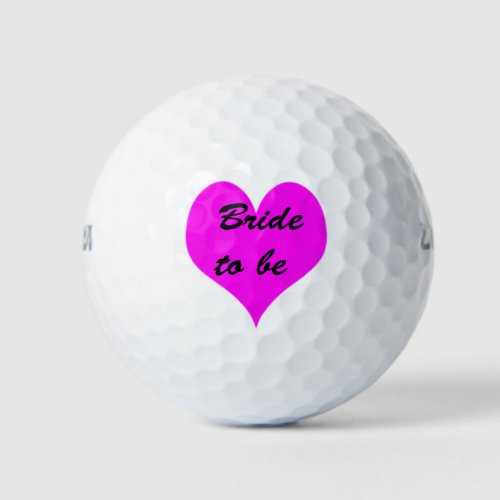 Bride To Be Purple Hot Pink White Bridal Shower Golf Balls