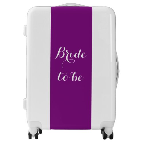 Bride To Be Purple White Wedding Bridal Party Luggage