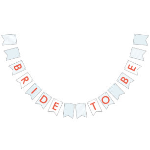 Bride To Be Retro Bachelorette Bunting Flags