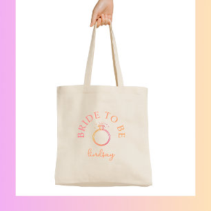 Bride To Be! Ring Bachelorette Party Tote Bag