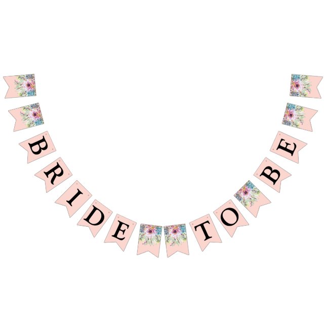 Bride To Be Succulent Bridal Shower Bunting Banner (All)