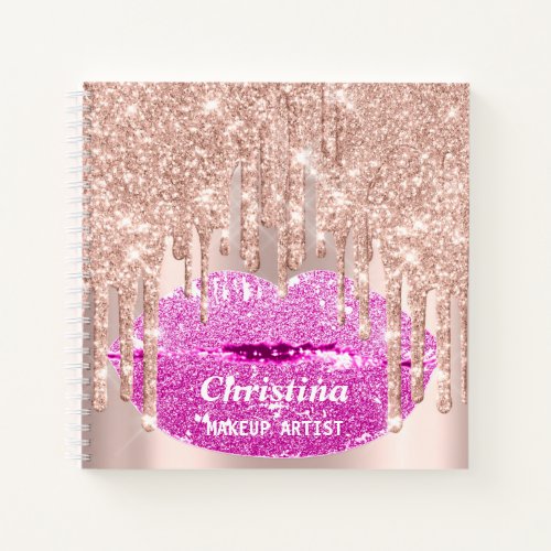 Bride To Be Sweet 16th Pink Princess Makeup Lips Notebook
