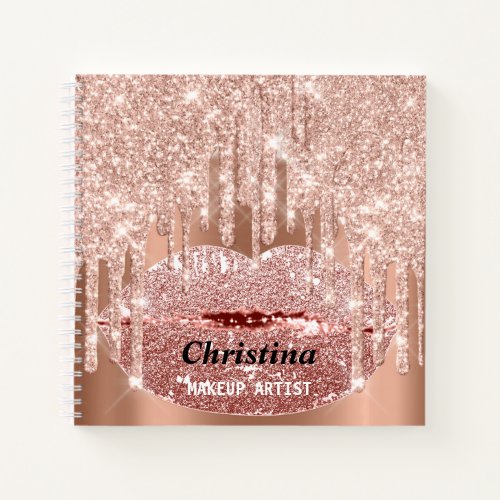 Bride To Be Sweet 16th Rose Princess Makeup Lips Notebook