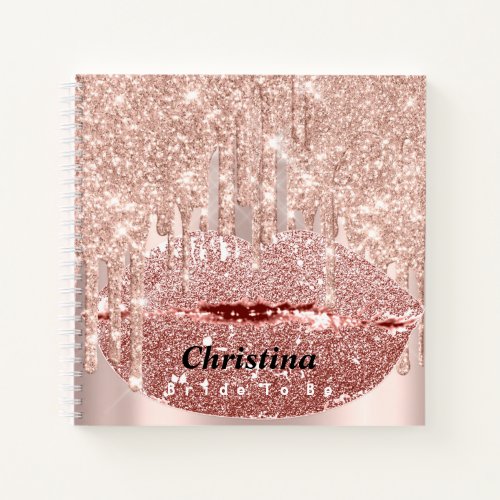 Bride To Be Sweet 16th Spark Princess Makeup Lips Notebook