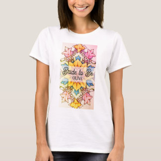 Bride to Be T-Shirt with Colorful Pattern